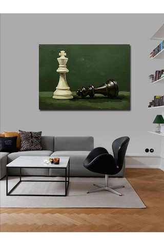 Kanvas Tablo Satrançta Şah Ve Mat 50cmx70cm