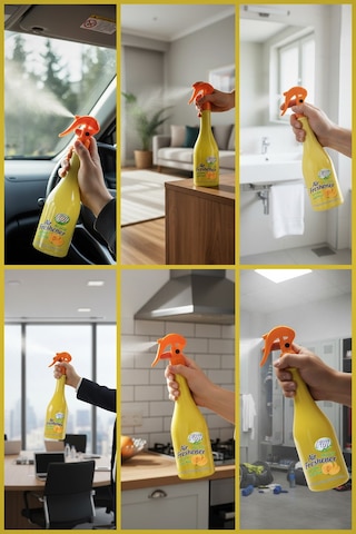 Melon Oda Spreyi 400 Ml - 6'lı Eko Paket Air Freshener Neon Kavun Oda Kokusu Kavun