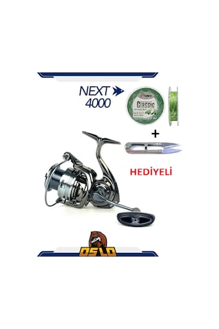 Next 4000 5+1 Bilye İp Misina Sarılı Spin Olta Makinası