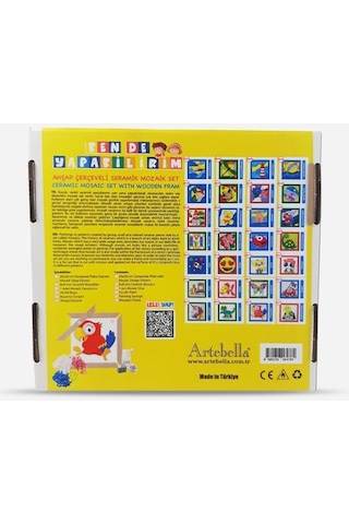 27 I Çocuk Ahşap Çerçeveli Seramik Mozaik Set 20x20 Cm