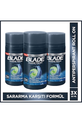 Blade Marine Fresh Erkek Roll-On Deodorant 3 x 50 ML