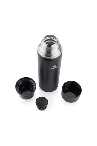 Santeco Kolima 2 Kapaklı Termos 1 L-siyah Siyah