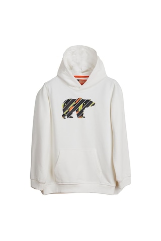 Bad Bear Mono Beyaz Çocuk Kapüşonlu Sweatshirt-Off-Whıte Çok Renkli