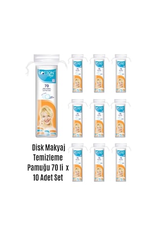 Disk Makyaj Temizleme Pamuğu 70 Li X 10 Adet Set,disk Pamuk,cotton Soft