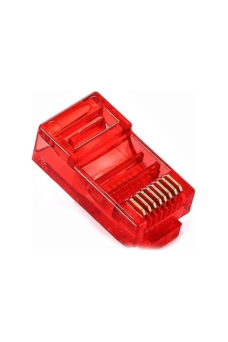 Powermaster Pm-22701 Rj45 Rj45 Cat6 8p/8c Kırmızı Soket 100lü Paket
