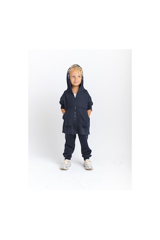 Oliventhekid Unisex Fermuarlı Kanguru Cepli Kapüşonlu Takım Lacivert Lacivert