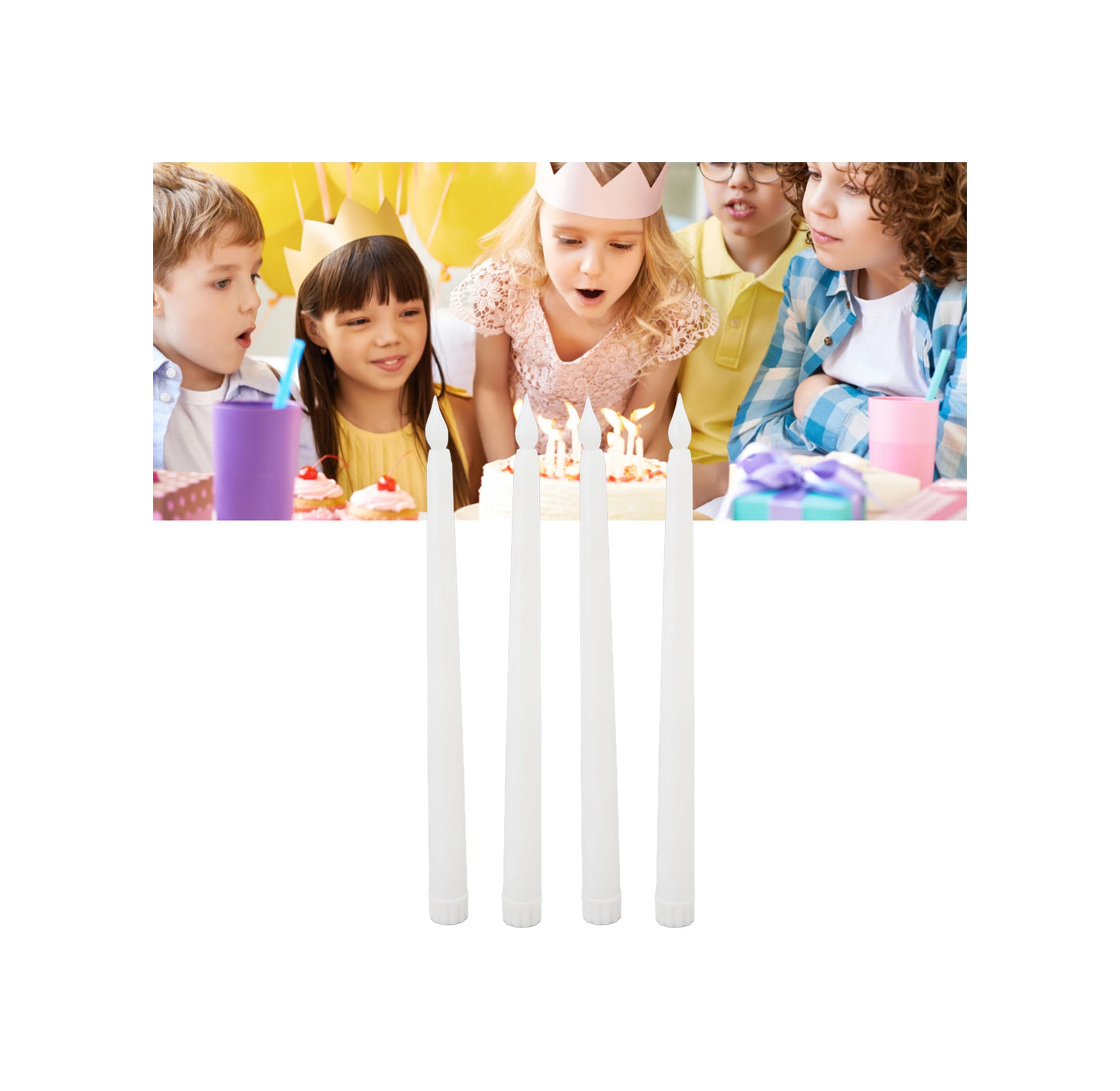 Youtek 4'lü Paket Led Mum Işıkları - Sıcak Işık, Ateşsiz, Ev/sünnet/parti Dekorasyonu Bz2902-w, Pil Yok Beyaz