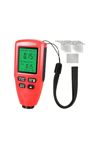 Boatshop1 Goxawee Kırmızı Boya Kalınlık Ölçer 0 2000um Kaplama Test Cihazı Lcd Ekran Otomatik Kalibrasyon Fe Nfe Algılama Araçlar İçin