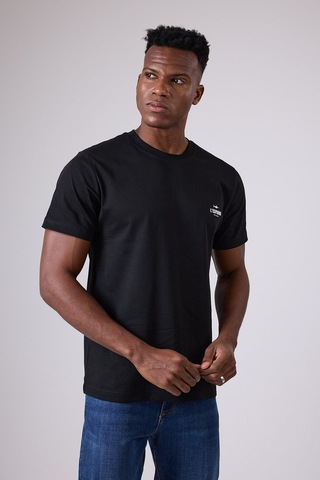 Marıne Tee Deniz Temalı Ribana Bisiklet Yaka Pamuk T-shirt-3144 SIYAH