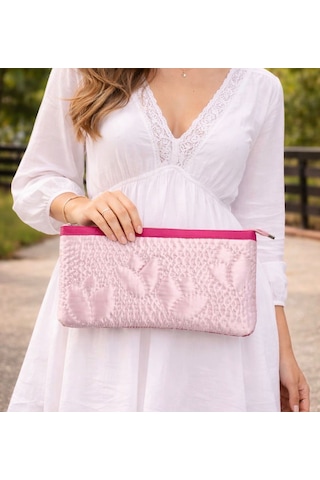 Ky Atelier Bej Saten Kapitone Portföy Çanta- El Yapımı Clutch- Abiye & Günlük Kullanım- Şık Kadın Çanta Açık Bej