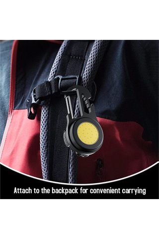 Ccgloball Mini Anahtarlık Feneri 180 Derece Dönebilen Şarj Edilebilir Siyah