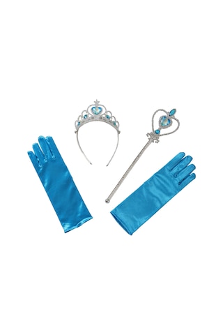 Elsa Karlar Ülkesi Taç - Eldiven - Asa Set - Frozen Set