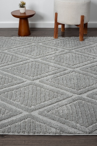 Mariesse Home Elit Koleksiyonu Yüksek Kalite Bukleli Yumuşak Saçaklı Oturma Odası Ve Salon Halısı Gri
