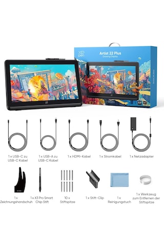 Xp-pen Artist 22 Plus Grafik Tablet, 21.5" Fhd Ips, 16384 Basınç, 130% Srgb, Vesa Destekli Xp Art22 Plus