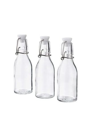 Sumuhome Korken Cam Su Şişesi Yağdanlık Sürahi 15 Cl 3 Adet