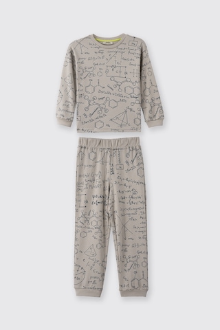 Panço Erkek Çocuk Baskılı Pijama Takımı Taş