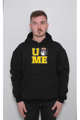 Baskwear Never Give Up John Cena Sweatshirt Unisex Kapüşonlu Hoodie SIYAH