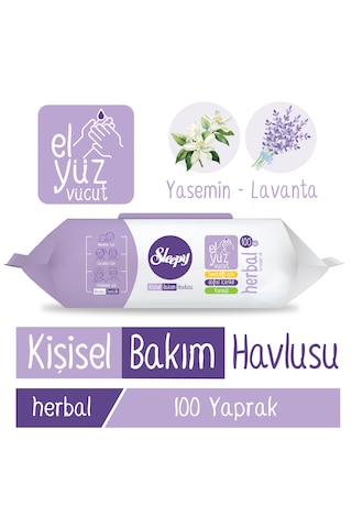 Sleepy Herbal Kişisel Bakım Havlusu 100 Yaprak Tekli