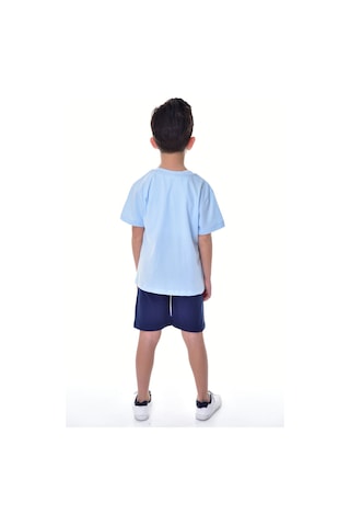 Zuzunga Bluey Baskılı 2'li Şort - T-shirt Çocuk Takım Mint Mint Yeşili