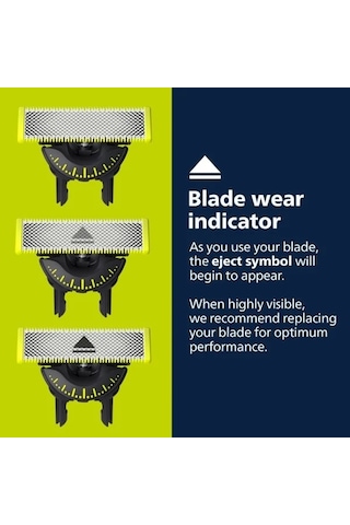 Philips Oneblade Yedek Bıçaklarıyla Uyumlu 3'lü Tıraş Bıçağı Paketi 360 Dönebilen One Blade Pro Bıçaklar