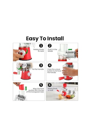 Döner Peynir Dilimleyici, 3'ü 1 Arada Paslanmaz Çelik Mutfak Gereçleri Mandolin Sebze Dilimleyici Döner Peynir Dilimleyici Mutfak Gereçleri Mavi