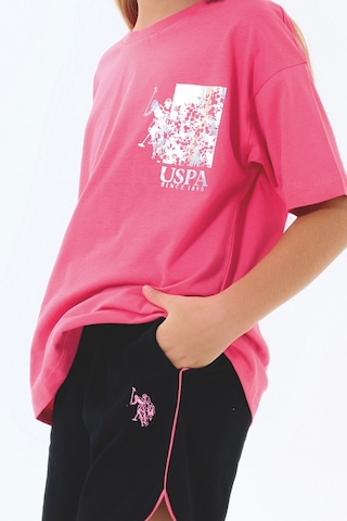 U.s. Polo Assn. Kız Çocuk Pembe Şort Takım Us2522-c-v1 Pembe