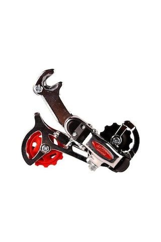 Bisiklet Arka Aktarıcı (Attırıcı) Büyük Makara (Braketli) Kırmızı - Siyah