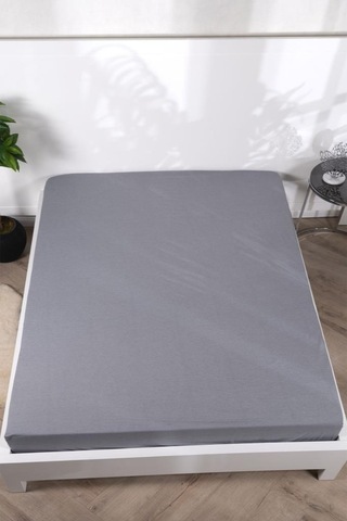 Aç-tak Lastikli Tek Kişilik Çarşaf 160x200+30 Cm Polycotton Matriss Serisi Gri