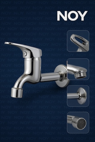 Musluk Lavabo Bataryası Krom Kollu Musluk Krom