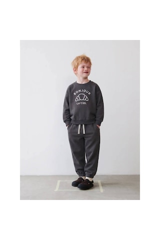 Laciel Prs Kruvasan 2 İp Unisex Çocuk Takım Füme