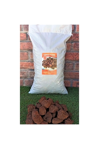 Ekodoğa Dekoratif Pomza Taşı 15 Kg 5-10 Cm Bahçe Dekor Kırmızı Tarım Pomzası Lav Cüruf Ponza Diğer