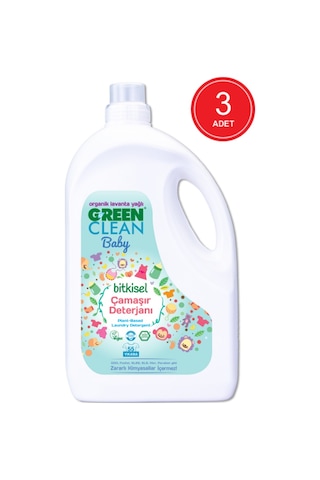 U Green Clean Baby Organik Lavanta Yağlı Bitkisel Çamaşır Deterjanı 3 x 2750 ML