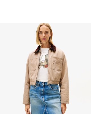 Tommy Hilfiger Padded Cropped Puffer Kadın Kahverengi Ceket Dw0dw21665 Kahverengi