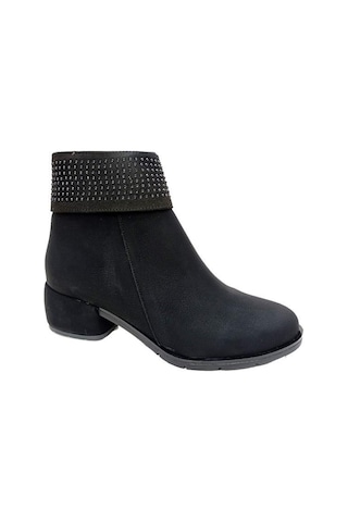 Erbay 512 Yağlı Deri Trend Fashion Kadın Bot Siyah