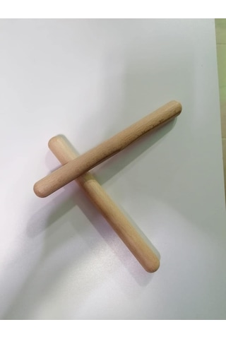 Ahşap Ritim Çubukları 1 Çift 2cmx20cm Ritim Çubuğu 2 Adet