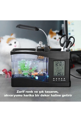 Dailylink Dekoratif Usb Masaüstü Mini Akvaryum Balık Tankı