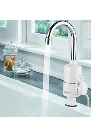 Maoyaya Elektrikli Musluk Musluk Lavabo Armatürü + Soğuk & Sıcak Şalter Beyaz, Şık Tasarımlı Modelle Göz Kamaştırıyor Beyaz