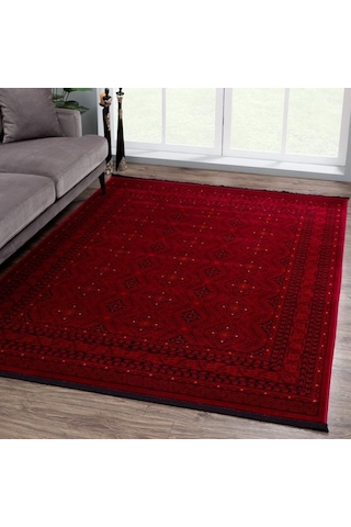 Afgan Türkmen Otantik Desenli Dokuma Salon Halısı