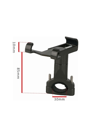 Moly Alüminyum Bisiklet Motosiklet Telefon Tutucu 55-100mm Cihaz İçin Güçlü Sabitleme - Titanyum Rengi