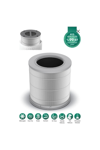 Purmed Kiwi Kap-6730f Kap-6730 Hava Temizleyici Uyumlu Hepa Filtre