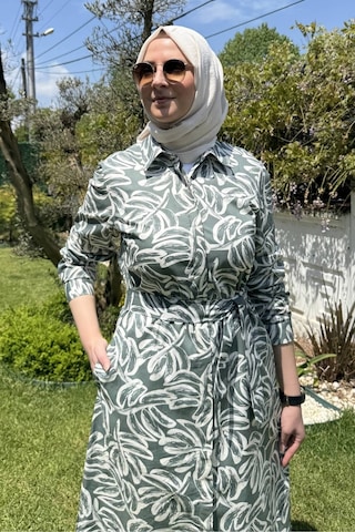 Rabia Şamlı Doğa Yeşil Tunik Çok Renkli
