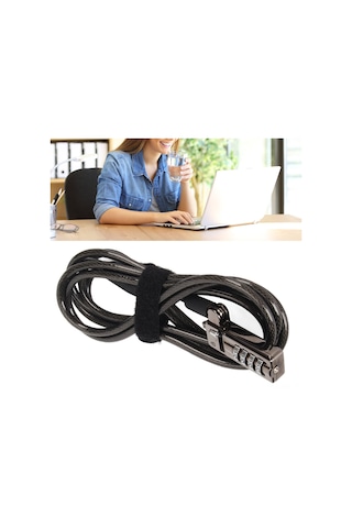 Konesam Dell Ve Diğer Dizüstü Bilgisayarlar İçin Pvc Kablolu 4 Haneli Şifreli Antivandal Güvenlik Kilit, 3 5mm Kucuk Kilitleme Deligi İle