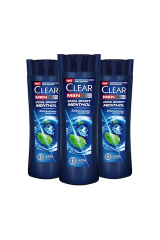 Men Kepeğe Karşı Etkili Şampuan Cool Sport Menthol Ferahlatıcı Mentol Etkisi 350 Ml X 3 Adet