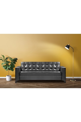 Ofiscombin 3lü Ofis Büro Koltuk Kanepe Oturma Koltuğu Martin Siyah Onesta3