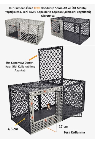 Leganest Alt Üst Kapalı Ultra Sağlam Çit Kafes 60 x 120 x 60 CM