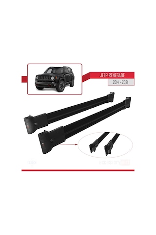 Jeep Renegade 2014 Ve Sonrası Fly Model Ara Atkı Tavan Barı Siyah