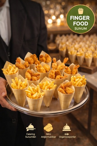 50'li Pkt Large Bambu Sunum Korneti 18x10 Cm Doğal Sunum Külahı Kokteyl Catering Finger Food Sunumluk