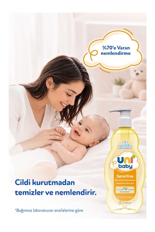Uni Baby Sensitive Saç Ve Vücut Sampuanı 900 Ml X 6 Adet Tüm Saçlar