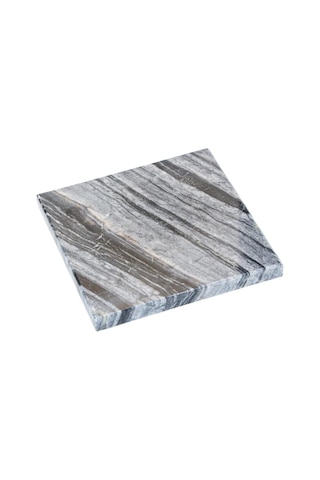 Dekoratif Sunumluk Antrasit Doğal Mermer Taş - 20x20 Cm