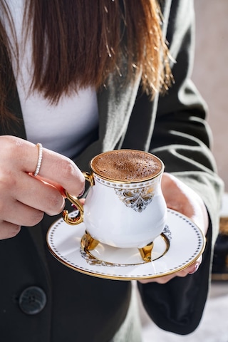Acar Hemera 6 Kişilik Porselen Kahve Fincanı Takımı SCT-21-0240